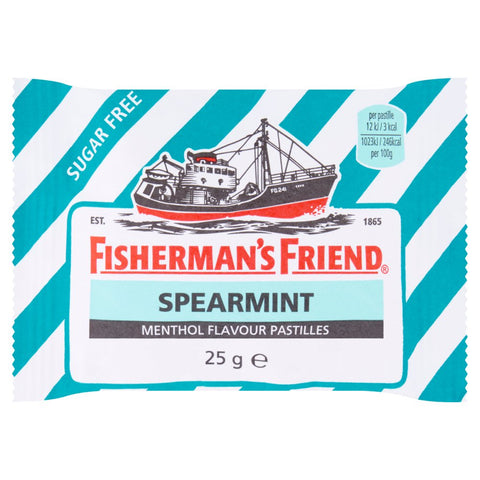 Fisherman's Friend Sugar Free Spearmint Menthol Flavour Pastilles 25g (Pack of 24)