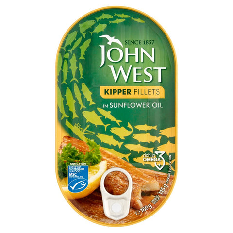 John West Kipper Fillets in Sunflower Oil 160g (Pack of 10)