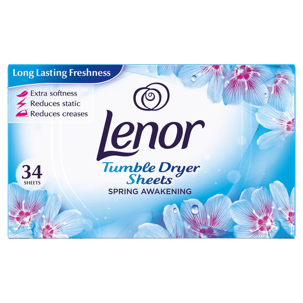 Lenor Fabric Tumble Dryer Sheets, 34 Sheets (Pack of 6)