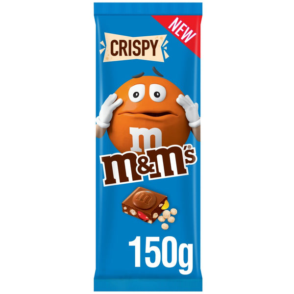 M&M's Crispy Pieces & Milk Chocolate Block Sharing Bar 150g (Pack of 1
