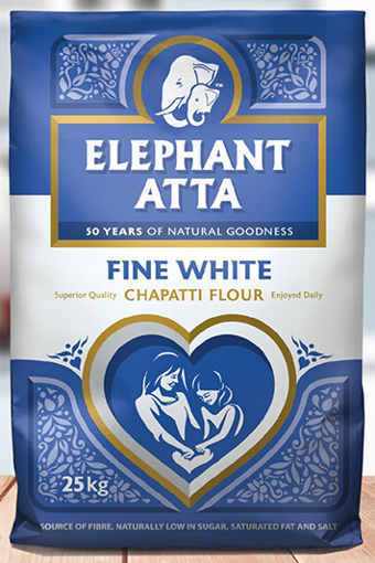 Elephant Atta White 25Kg (Pack of 1)