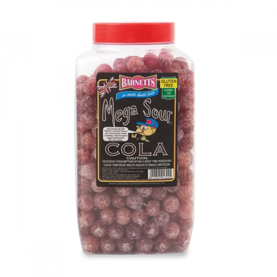 Barnetts Mega Sour Cola Jar 3kg (Pack of 1)