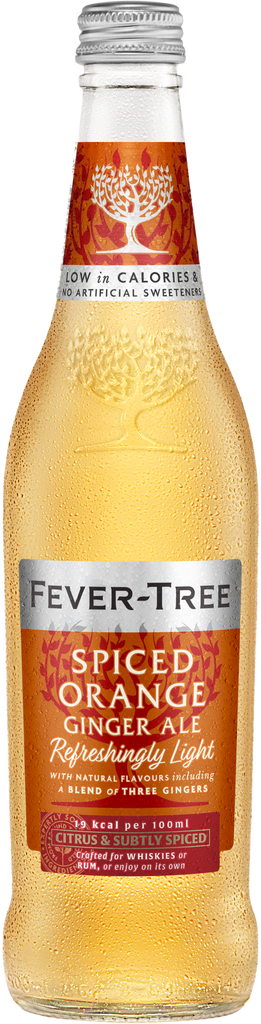 FEVER-TREE Refreshingly Light Spiced Orange Ginger Ale 500ml (Pack of 8)