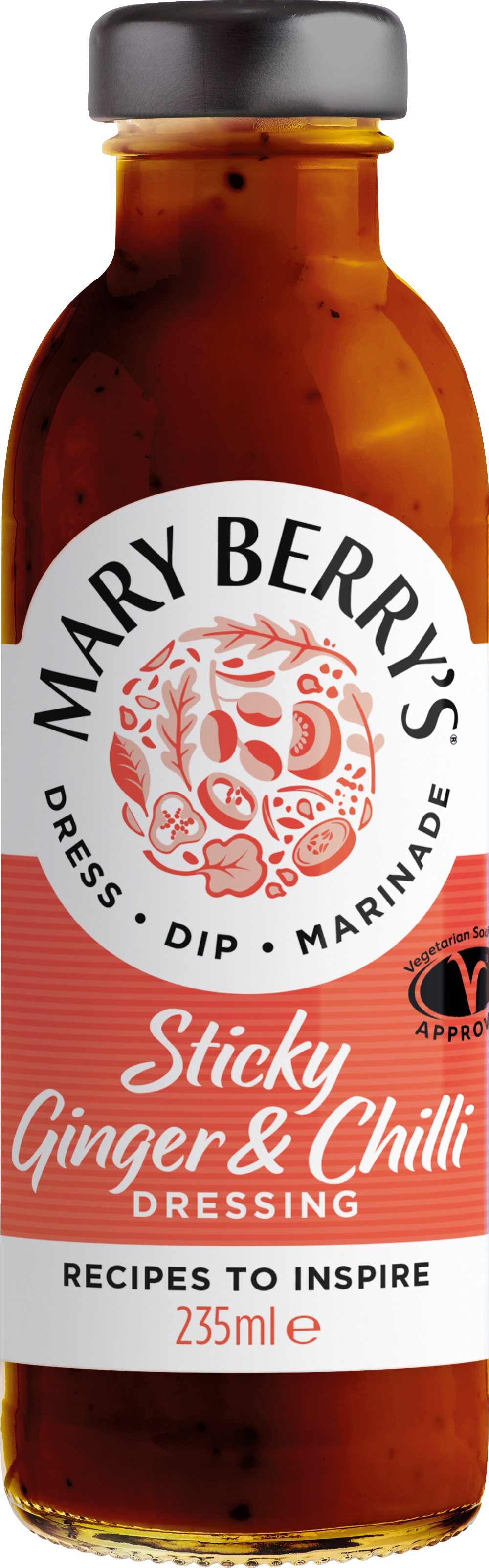 MARY BERRY'S Sticky Ginger & Chilli Dressing 235ml (Pack of 6)