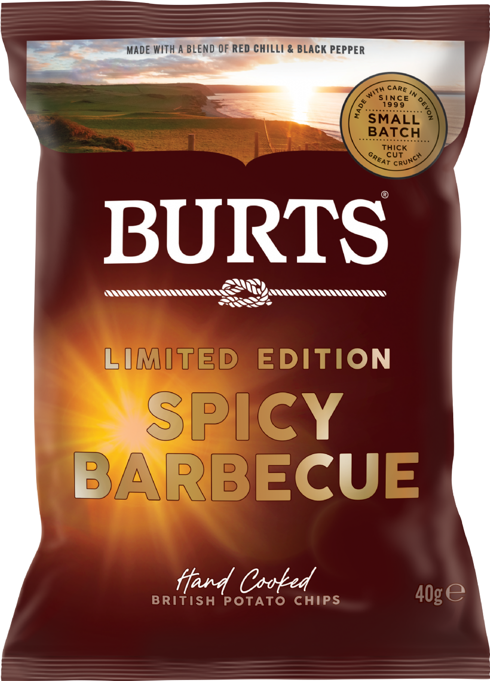 BURTS Potato Chips - Spicy Barbecue 40g (Pack of 20)