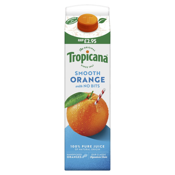Tropicana Long Life Pure Smooth Orange Fruit Juice 850ml (Pack of 6)