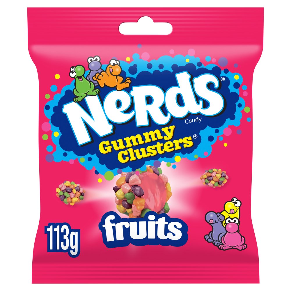 Nerds Fruit-Flavour Candy Gummy Clusters 113g (Pack of 10)