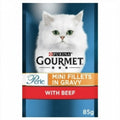 Gourmet Perle Mini Fillets in Gravy with Beef 85g (Pack of 26)