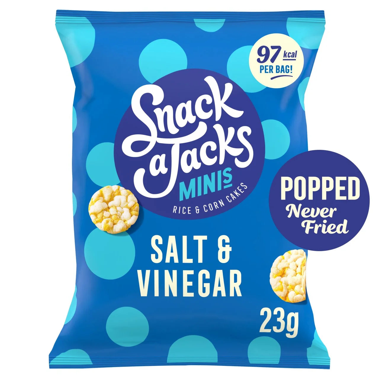 Snack a Jacks Salt & Vinegar Rice Cakes 23g (Pack of 24)