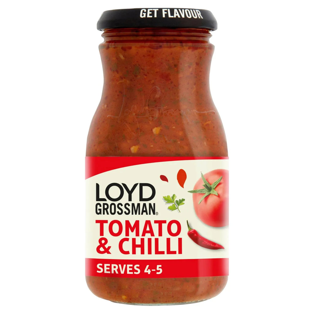 Loyd Grossman Tomato & Chilli Pasta Sauce 660g (Pack of 6)