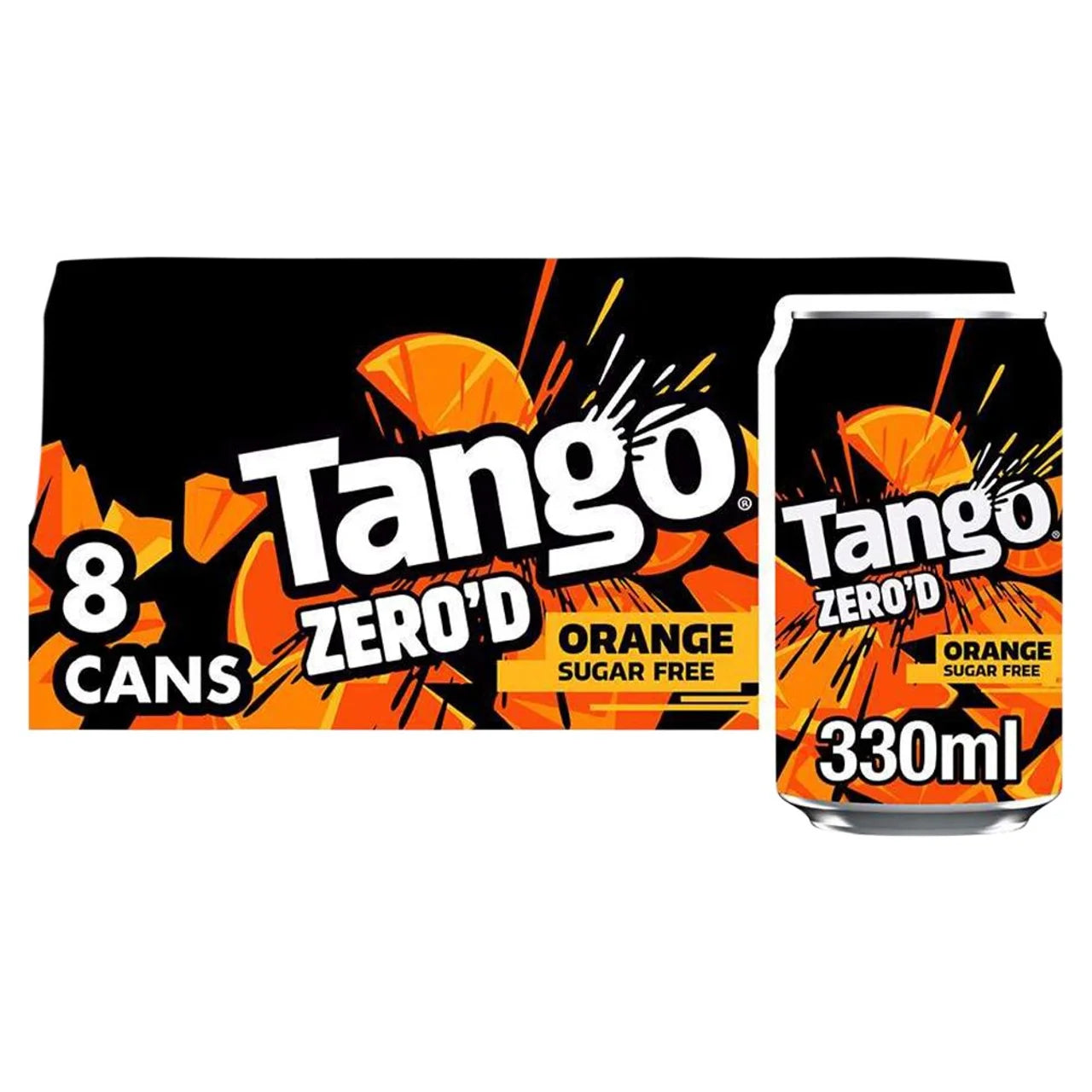 Tango Orange Sugar Free 330ml x 8 (Pack of 3)