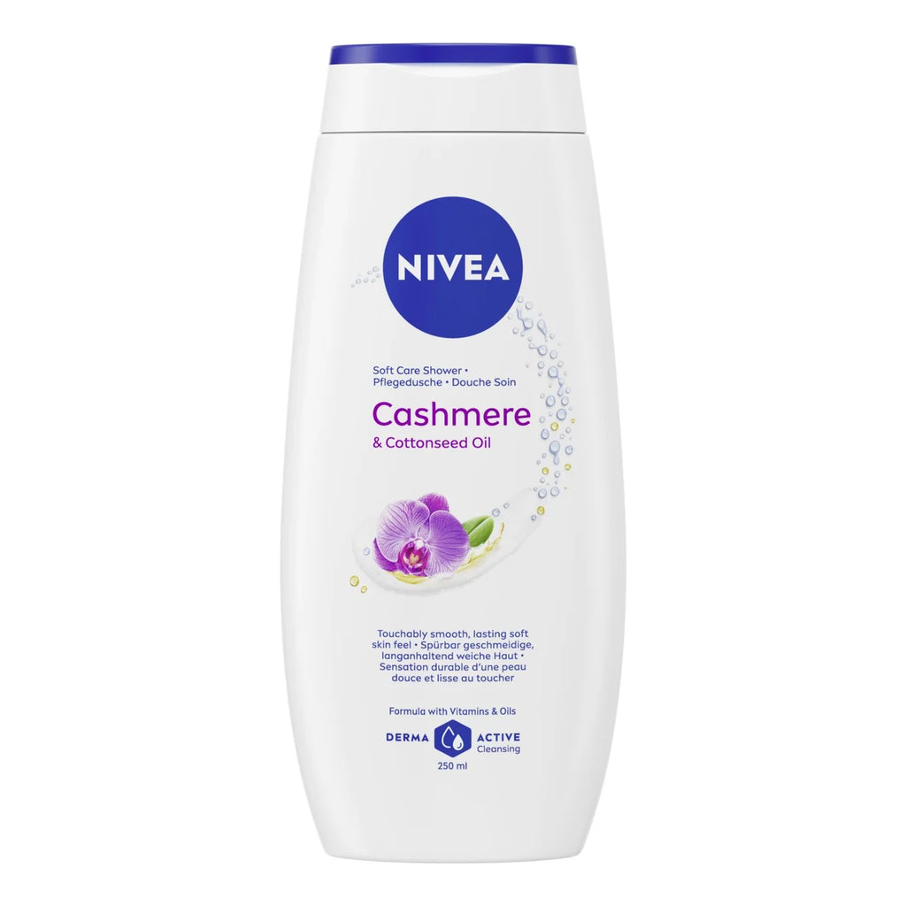 Nivea Cashmere & Cottonseed Oil Care Shower 250ml (Pack of 6)
