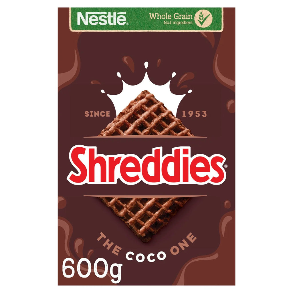 Shreddies Coco Chocolate Breakfast Cereal 600g (Pack of 9)