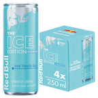 Red Bull Energy Drink Sugar Free Ice Edition Iced Vanilla Berry 250ml x 4 (Pack of 3)