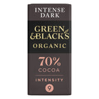 Green & Black's Organic 70% Dark Chocolate Bar 90g (Pack of 15)