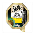 Sheba Fine Flakes Cat Tray with Chicken in Jelly 85g (Pack of 22)