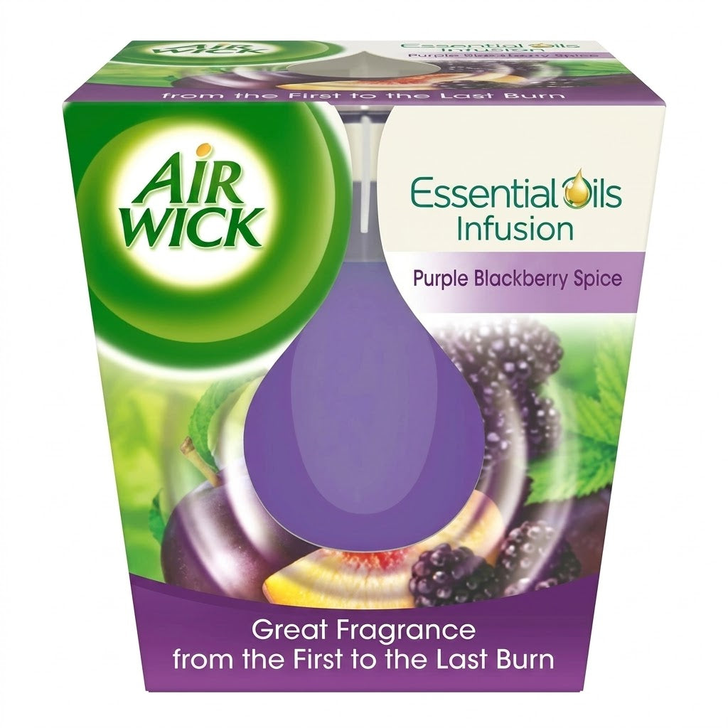 Air Wick Purple Blackberry Spice Candle 105g ( pack of 6)