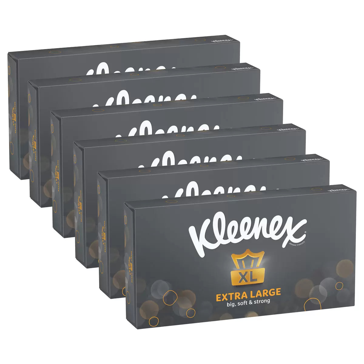 Kleenex Extra Large Tissues, 6 x 90 Tissues (Pack of 6)