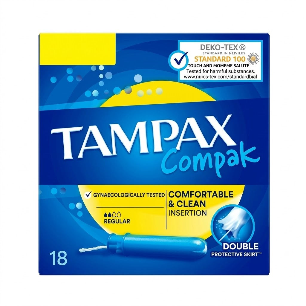 Tampax Compak Regular Tampons Applicator 18s (Pack of 6)