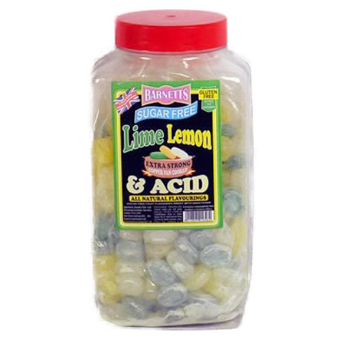 Barnetts Sugar Free Sour Lemon & Lime Acid Drops 3kg (Pack of 1)