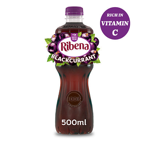 Ribena Blackcurrant Juice Drink 500ml (Pack of 12)