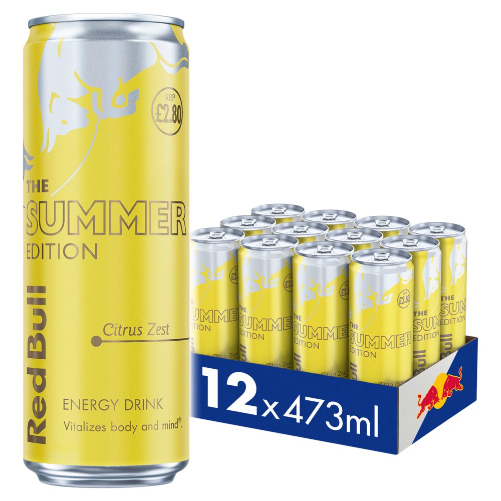 Red Bull Summer Edition Citrus Zest Energy Drink 473ml (Pack of 12)