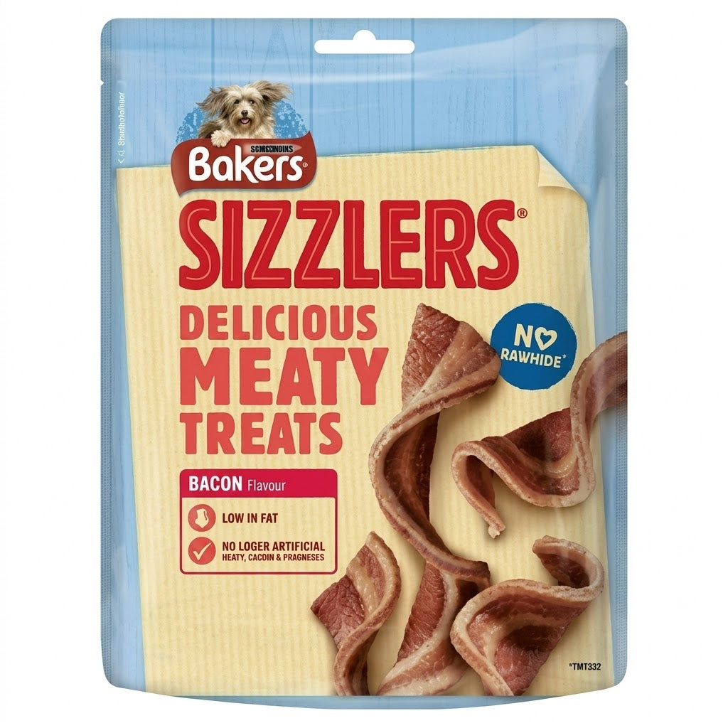 BAKERS Dog Treats Bacon Sizzlers 90g (Pack of 6)