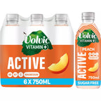 Volvic Vitamin + Peach Active - Vitamin Flavoured Water Sugar Free 750ml x 6
