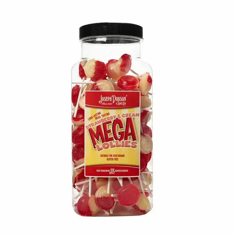 Dobsons Strawberry & Cream Mega Lollies 1.9kg (Pack of 1)