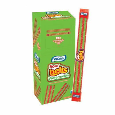 Vidal Watermelon Sour Belts 11g (Pack of 100)
