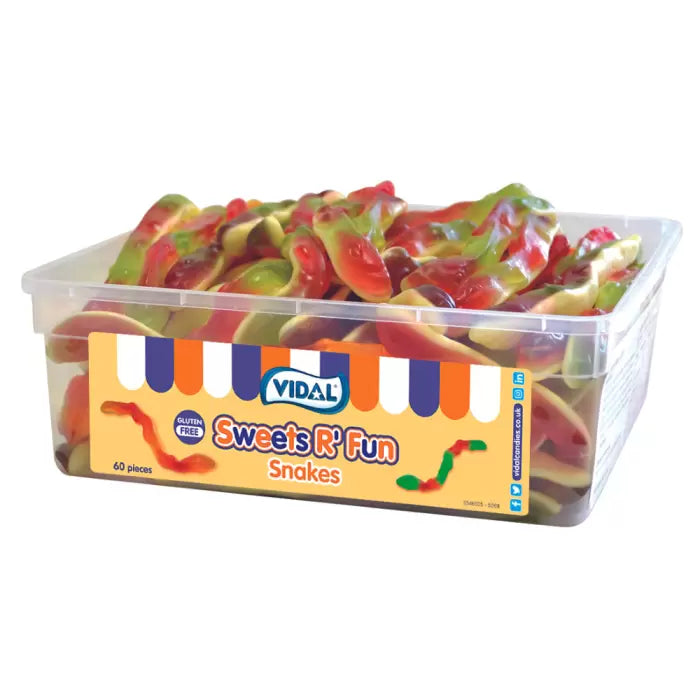 Vidal Jelly Snakes Tub 720g (Pack of 1)