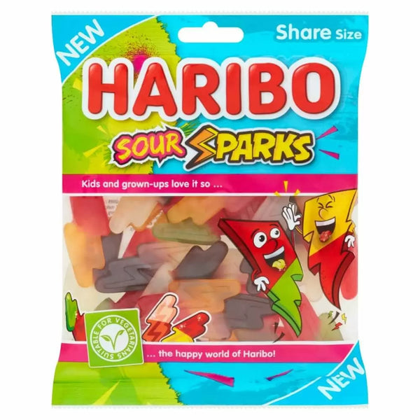 Haribo Sour Sparks Share Bag 160g (Pack of 12)