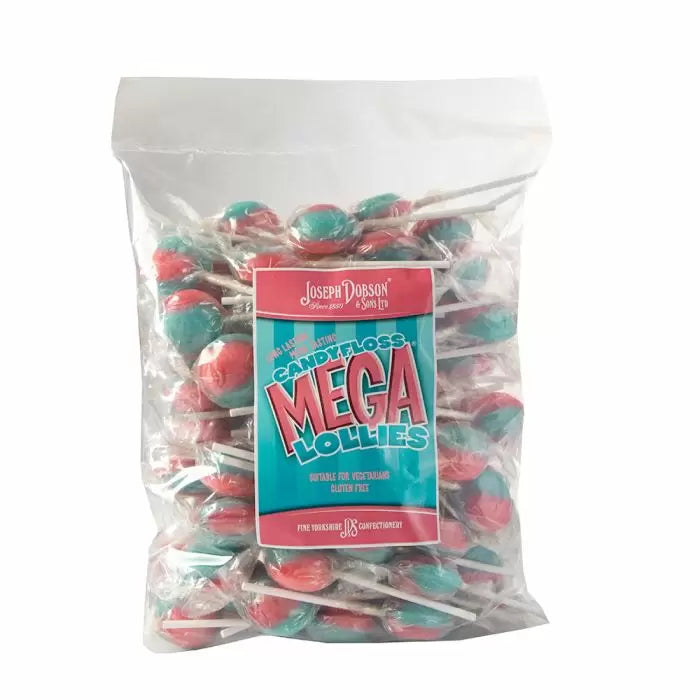 Dobsons Wrapped Candy Floss Mega Lollies 1.9kg (Pack of 1)