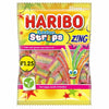Haribo Rainbow Strips Z!NG 130g (Pack of 12)