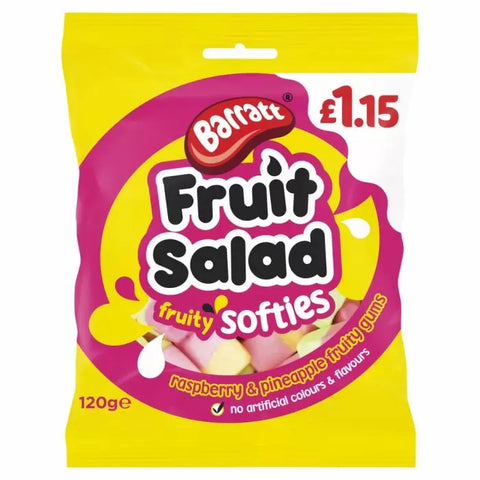 Barratt Fruit Salad Fruity Softies Bags 120g (Pack of 12)