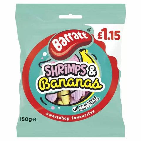 Barratt Shrimps & Bananas Bag 200g (Pack of 12)