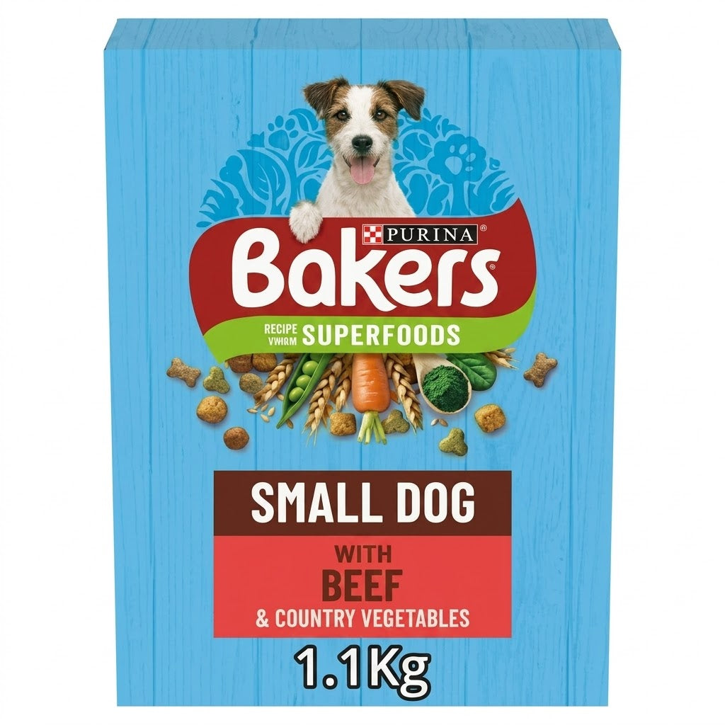 Bakers Small Dog with Tasty Beef & Country Vegetables 1.1kg (Pack of 5)