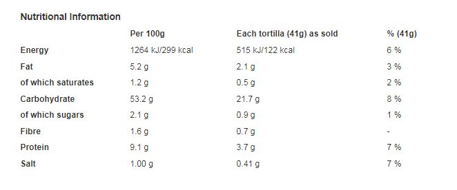 Old El Paso Regular Tortillas 326g (Pack of 6)