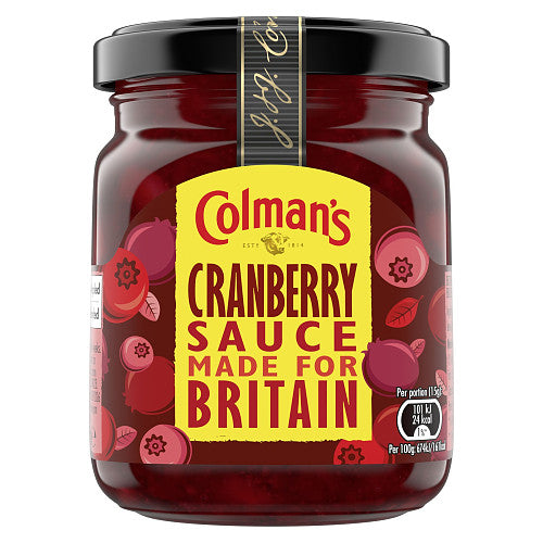 Colman's Cranberry Sauce 165g (Pack of 8)