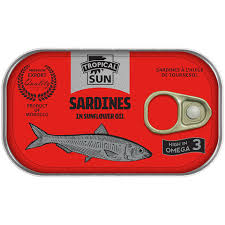 Tropical Sun Sardines in Sunflower Oil with Chilli 125g (Pack of 12)