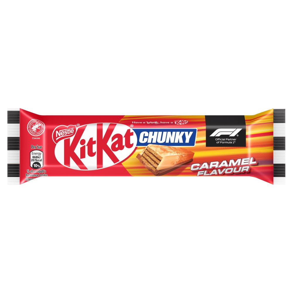 KitKat F1 Chunky Caramel Flavour Milk Chocolate Bar 40g (Pack of 24)