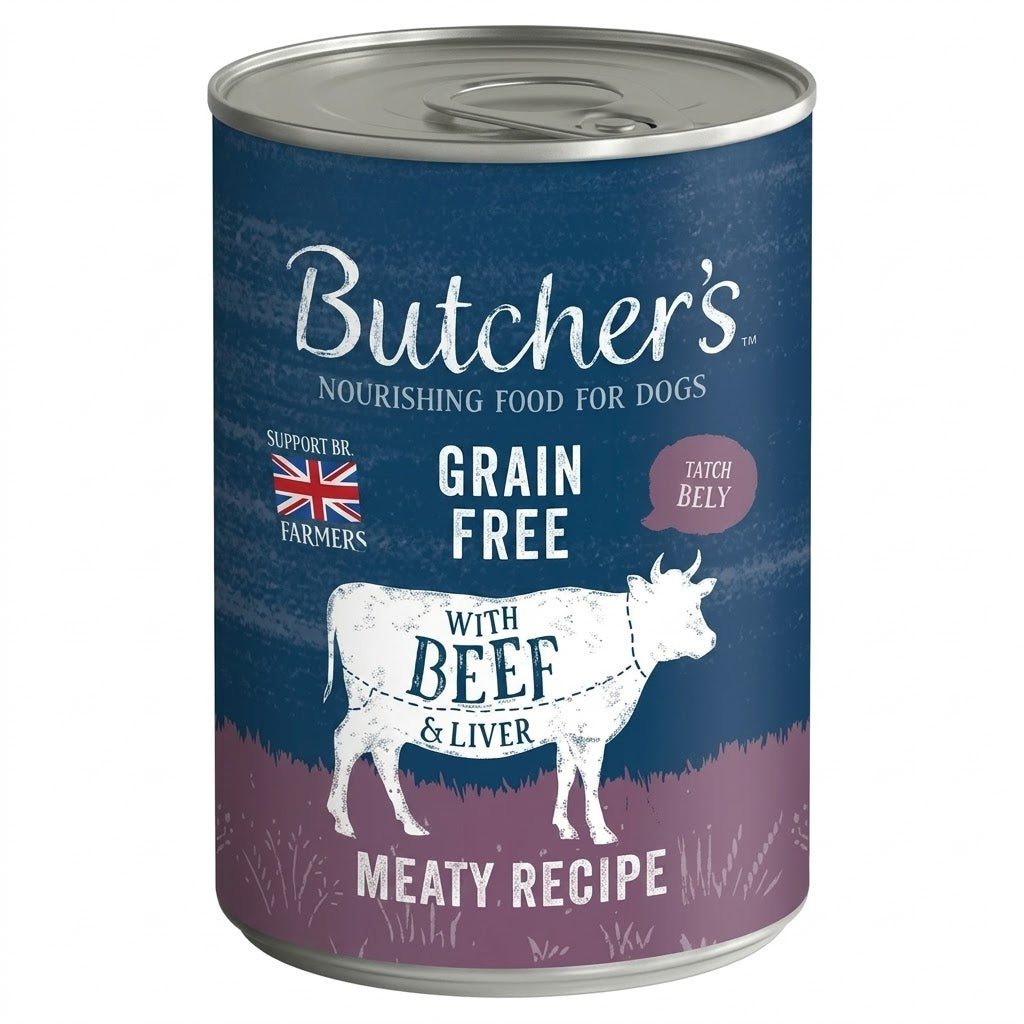 Butcher's Beef & Liver Dog Food Tin 400g (Pack of 12)