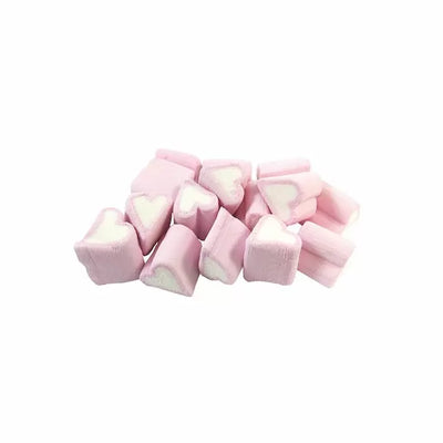 Kingsway Pink & White Mini Heart Mallows 250g Bag