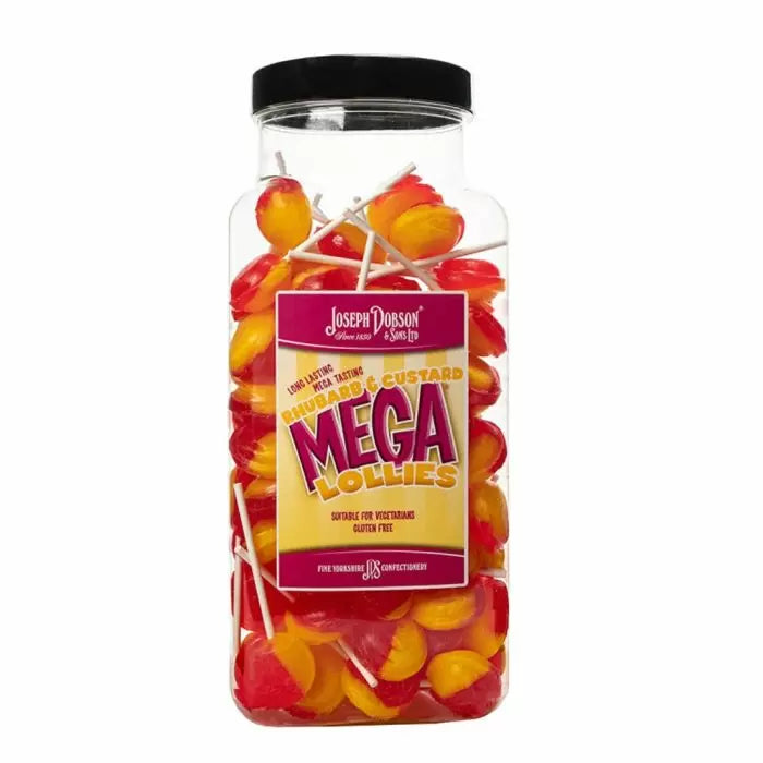 Dobsons Rhubarb & Custard Mega Lollies 1.9kg (Pack of 1)