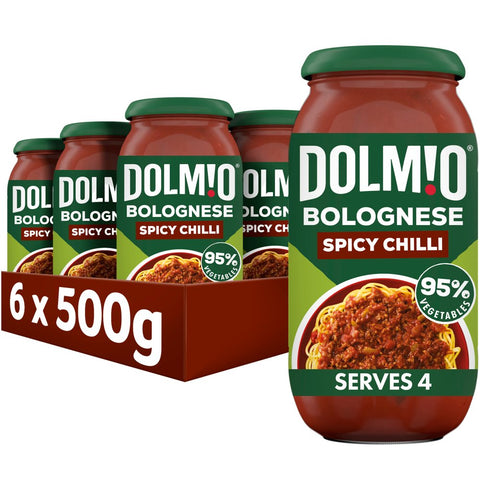 Dolmio Bolognese Chilli Pasta Sauce 500g (Pack of 6)