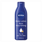 NIVEA Rich Nourishing Body Lotion Dry Skin 250ML (PACK OF 6)