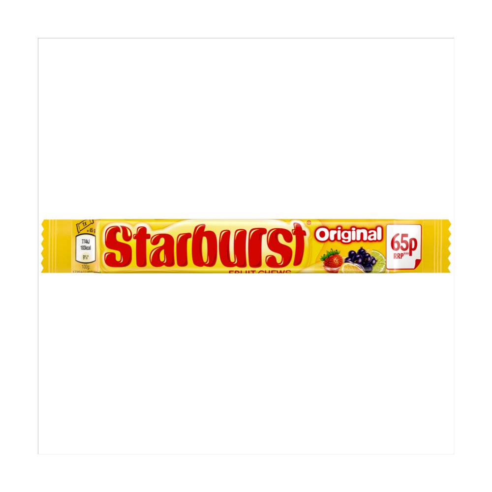 Starburst Fave Reds Vegan Chewy Sweets Fruit Flavoured Bag 45g (Pack of 24)