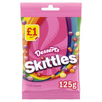 Skittles Vegan Sweets Dessert Flavoured Treat Bag 125g (Pack of 12)