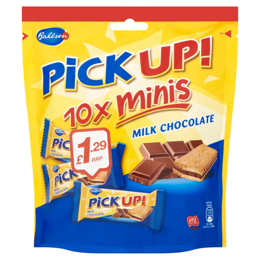 Bahlsen Pick Up! Minis Milk Chocolate 10 x 10.6g (106g) (Pack of 14)