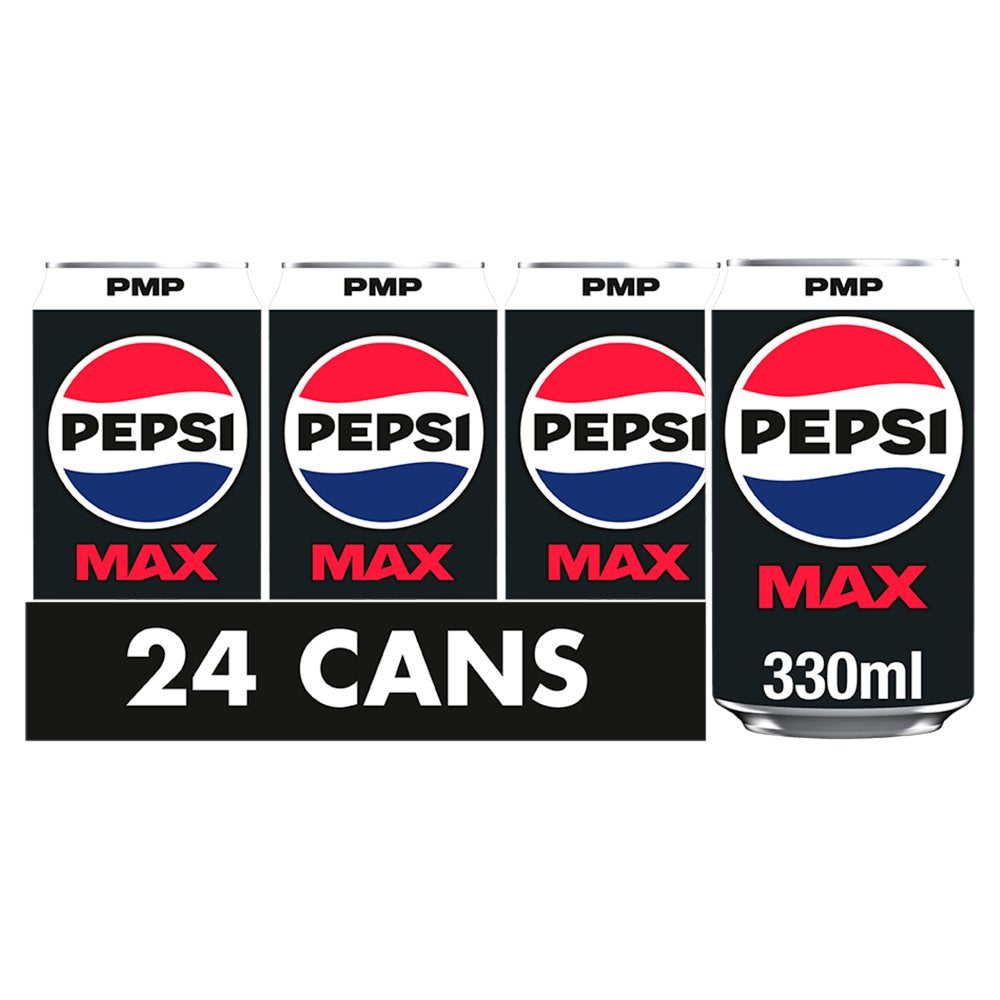 Pepsi Max No Sugar Cola Can 330ml (Pack of 24)